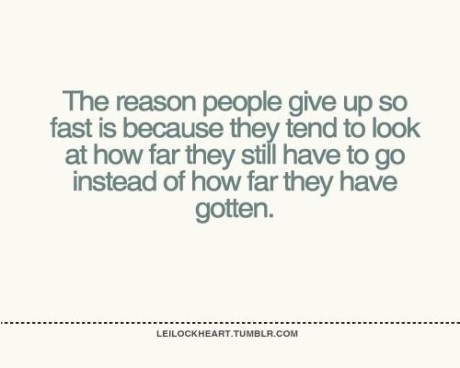 Why people often give up so fast